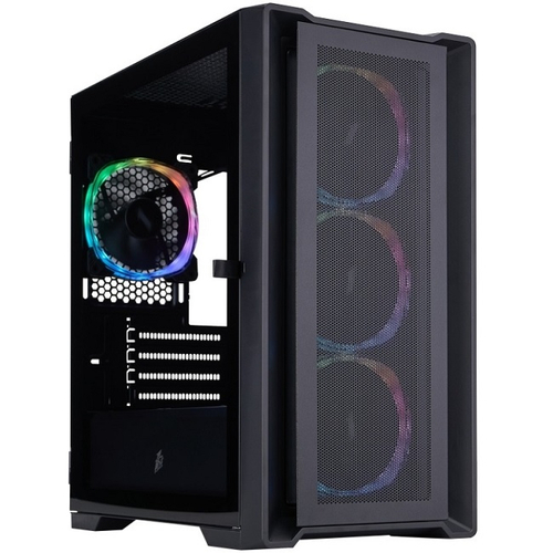 Корпус Mini-Tower 1STPLAYER TRILOBITE T4 MESH ARGB, Micro-ATX, черный (T4-BK-4FS7)