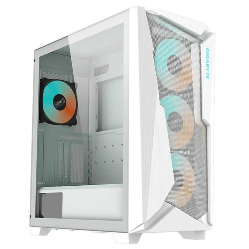 Корпус Midi-Tower GIGABYTE C301 Glass, E-ATX, белый (GB-C301GW)