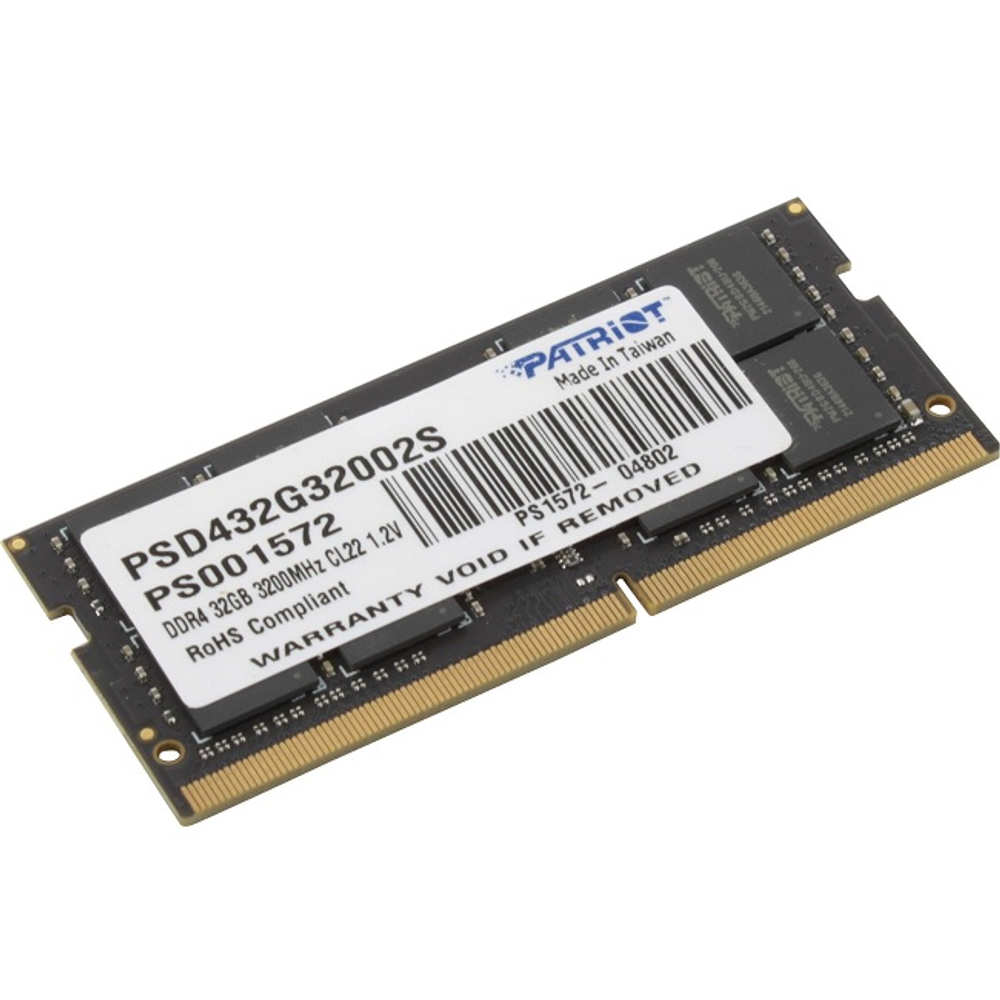 Модуль памяти NBook SO-DDR4 32Gb, 3200Mhz, Patriot Signature (PSD432G32002S)