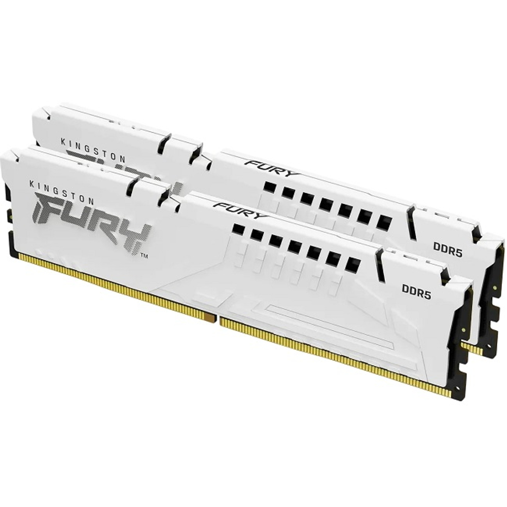 Модуль памяти DIMM DDR5 64Gb, 6000Mhz, 2x32Gb, Kingston FURY Beast White (KF560C30BWK2-64)