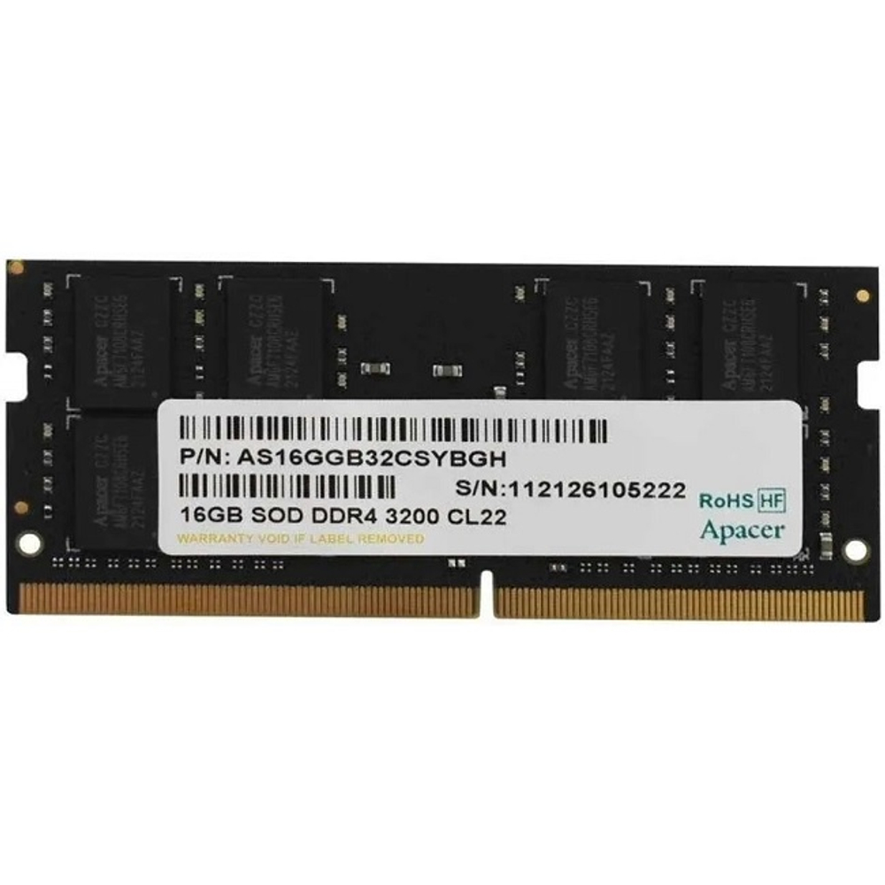 Модуль памяти NBook SO-DDR4 16Gb, 3200Mhz, Apacer (ES.16G21.GSH)