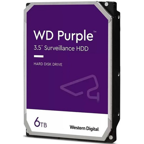 Жесткий диск HDD 6.0Tb Western Digital SATA-III, 256Mb, 5400rpm, Purple (WD63PURU)