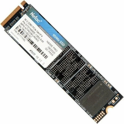Жесткий диск SSD M.2 128Gb Netac N930E Pro, 970/650MBs, 130000 IOPS, TLC 3D NAND, PCI-E3.1 x4 (NT01N930E-128G-E4X)