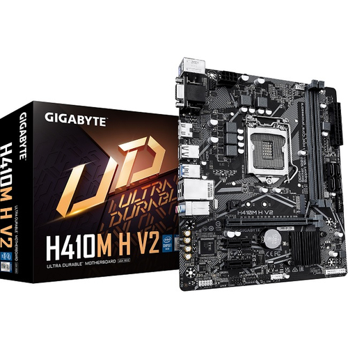 Материнская плата GIGABYTE H410M H V2 2.1 (LGA1200/H410/2xDDR4/PCI-Ex16/M.2/SB7.1/GLAN/HDMI/VGA/mATX)