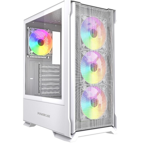 Корпус Midi-Tower PowerСase Mistral AZ4BW ARGB TG, белый (CMAZW-A4)