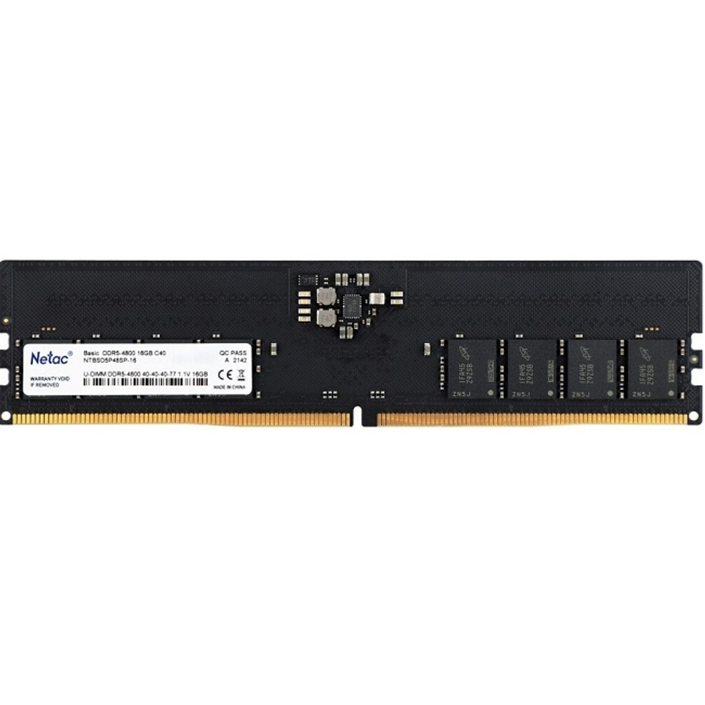 Модуль памяти DIMM DDR5 16Gb, 5600Mhz, Netac Basic (NTBSD5P56SP-16)