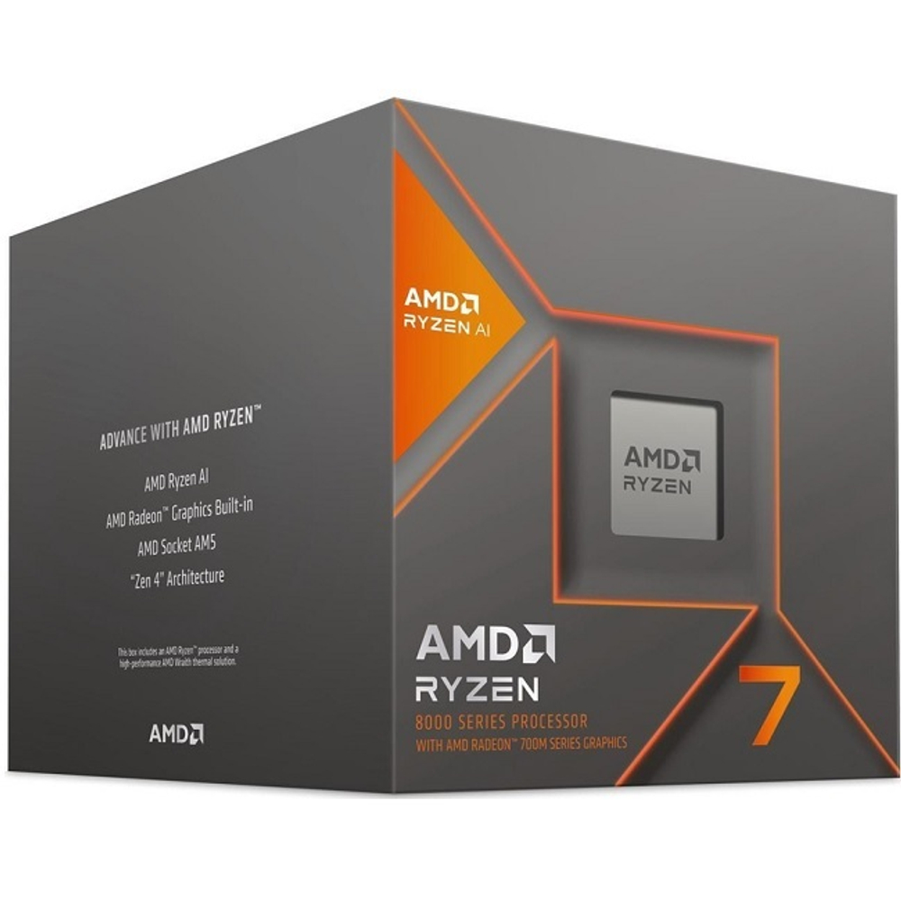 Процессор AMD Ryzen 7 8700G Phoenix, AM5, 8C/16T, 4.2GHz, L3 16Mb, 65W, BOX (100-100001236BOX)