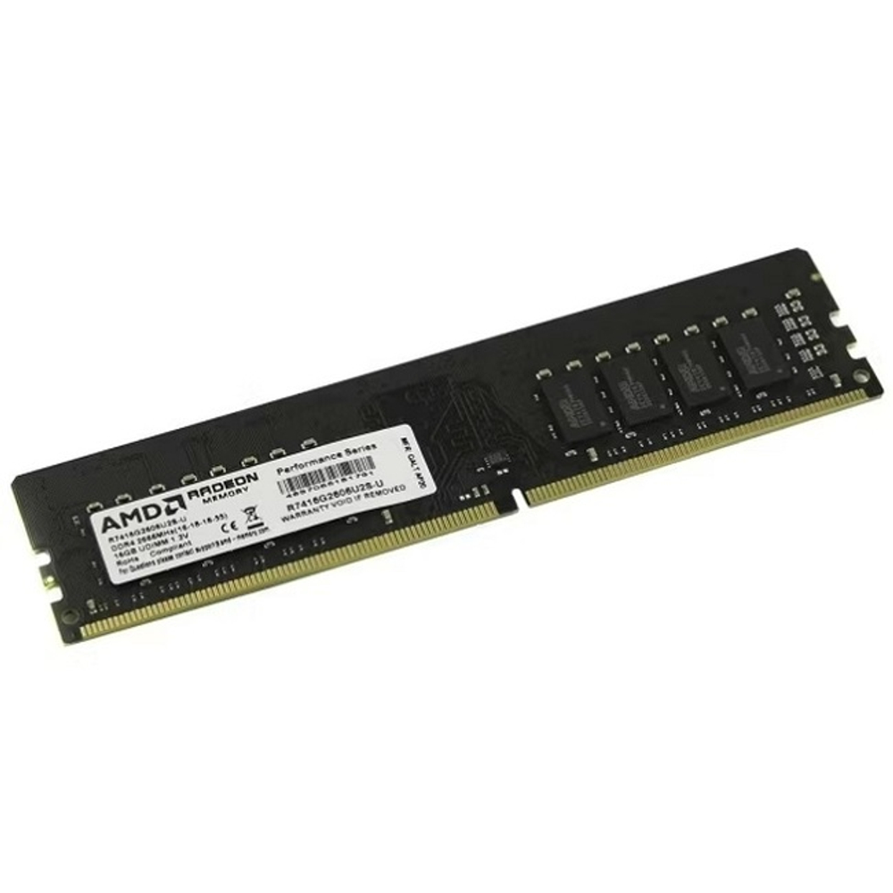 Модуль памяти DIMM DDR4 16Gb, 2666Mhz, AMD Radeon R7 Performance (R7416G2606U2S-U)