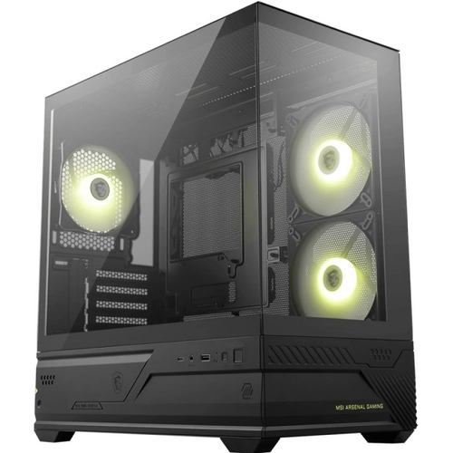 Корпус Mini-Tower MSI MAG Pano M110R TG ARGB, Micro-ATX, черный (306-7G33R21-JA4)