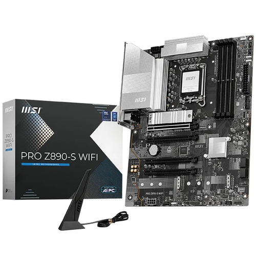 Материнская плата MSI PRO Z890-S WIFI (LGA1851/Z890/4xDDR5/4xPCI-Ex16/3xM.2/Wi-Fi/BT/GLAN/HDMI/DP/USB Type-C/ATX)