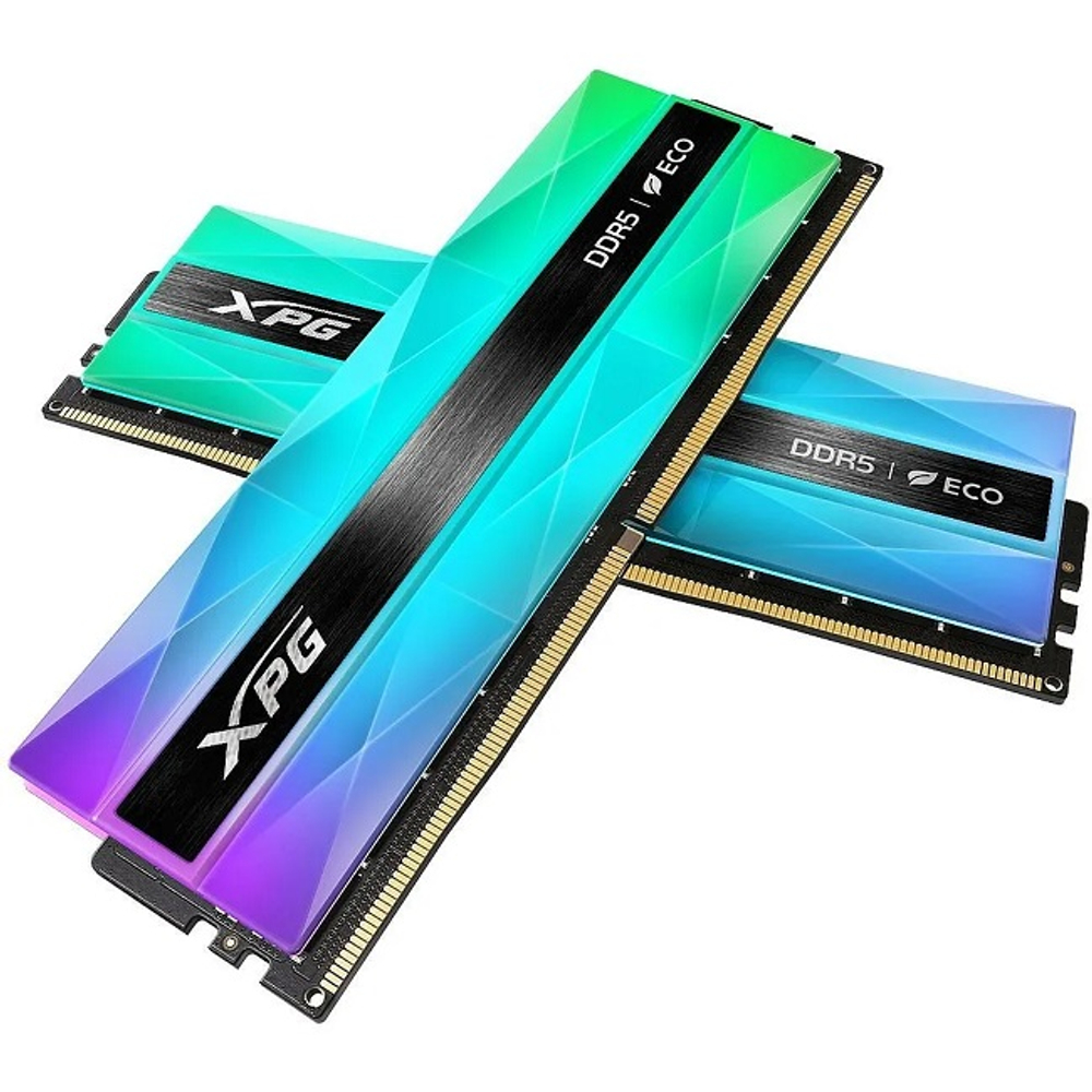 Модуль памяти DIMM DDR5 32Gb, 6000Mhz, 2x16Gb, ADATA XPG Lancer Neon RGB (AX5U6000C3016G-DCLANRSG)