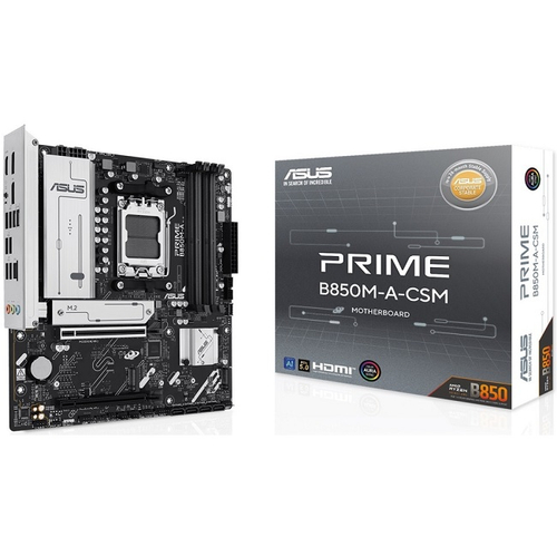 Материнская плата ASUS PRIME B850M-A-CSM, AM5/AMD B850/4xDDR5/2xPCI-Ex16/3xM.2/SB/GLAN/2xDP/HDMI/mATX (90MB1LQ0-M0EAYC)