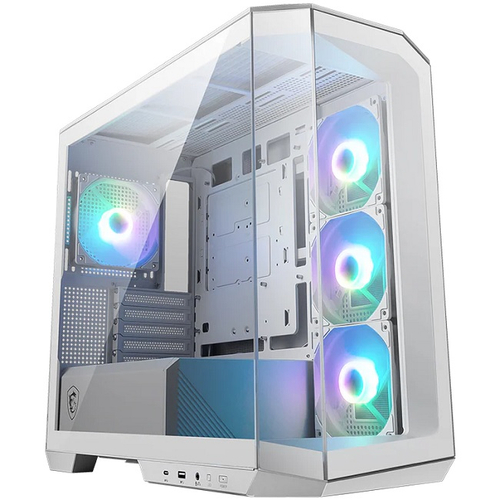 Корпус Mini-Tower MSI MAG Pano M100R PZ TG ARGB, Micro-ATX, белый (306-7G24W28-HH9)