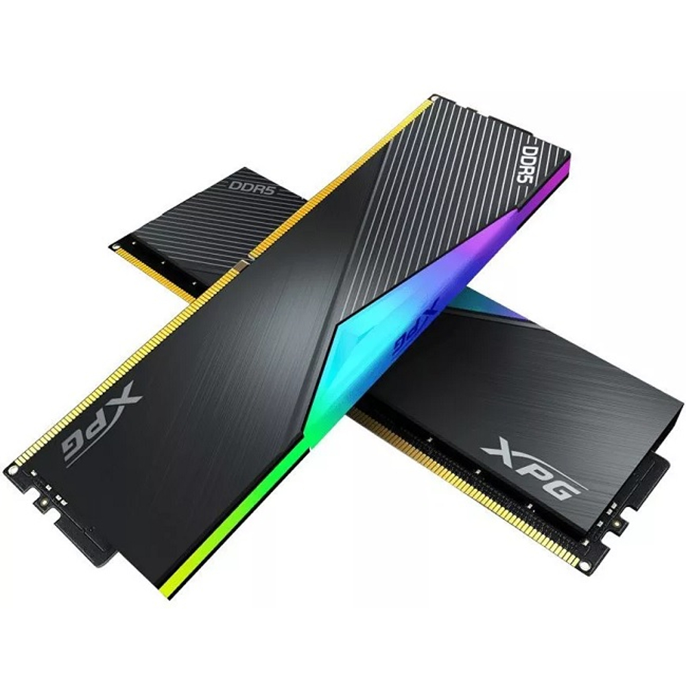 Модуль памяти DIMM DDR5 32Gb, 6000Mhz, 2x16Gb, ADATA XPG Lancer RGB Black (AX5U6000C3016G-DCLARBK)
