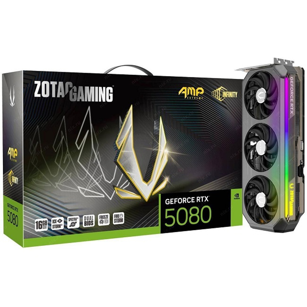 Видеокарта ZOTAC GeForce RTX 5080 AMP EXTREME INFINITY 16GB (ZT-B50800B-10P)