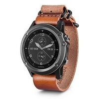 Умные часы Garmin Fenix 3 Sapphire, сапфировое стекло, кожаный ремешок (010-01338-81)