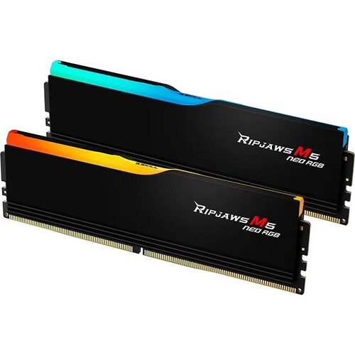 Модуль памяти DIMM DDR5 64Gb, 6000Mhz, 2x32Gb, G.Skill Ripjaws M5 Neo RGB Black (F5-6000J2836G32GX2-RM5NRK)