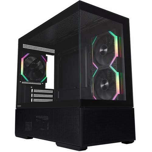 Корпус Mini-Tower 1STPLAYER CV6 ARGB, Micro-ATX, черный (CV6-BK-2FAR-2FH7R-1FH7)