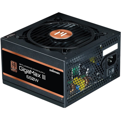 Блок питания Zalman 650W GigaMax III, модульный, 16 Pin PCIe 5.0, 80 PLUS Bronze (ZM650-GV3)