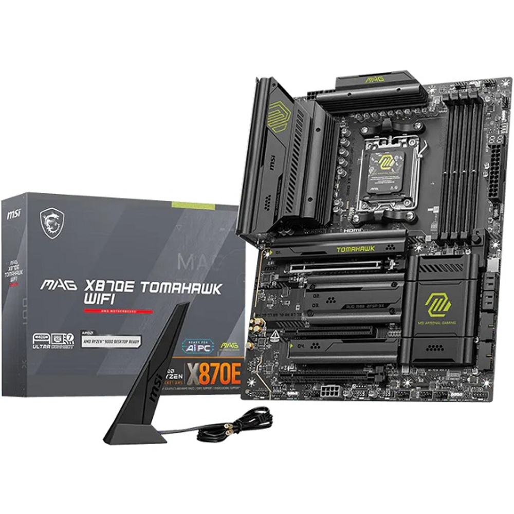 Материнская плата MSI MAG X870E TOMAHAWK WIFI (AM5/AMD X870E/4xDDR5/3xPCI-Ex16/PCI-Ex1/M.2/SB/Wi-Fi/BT/GLAN/HDMI/DP/ATX)