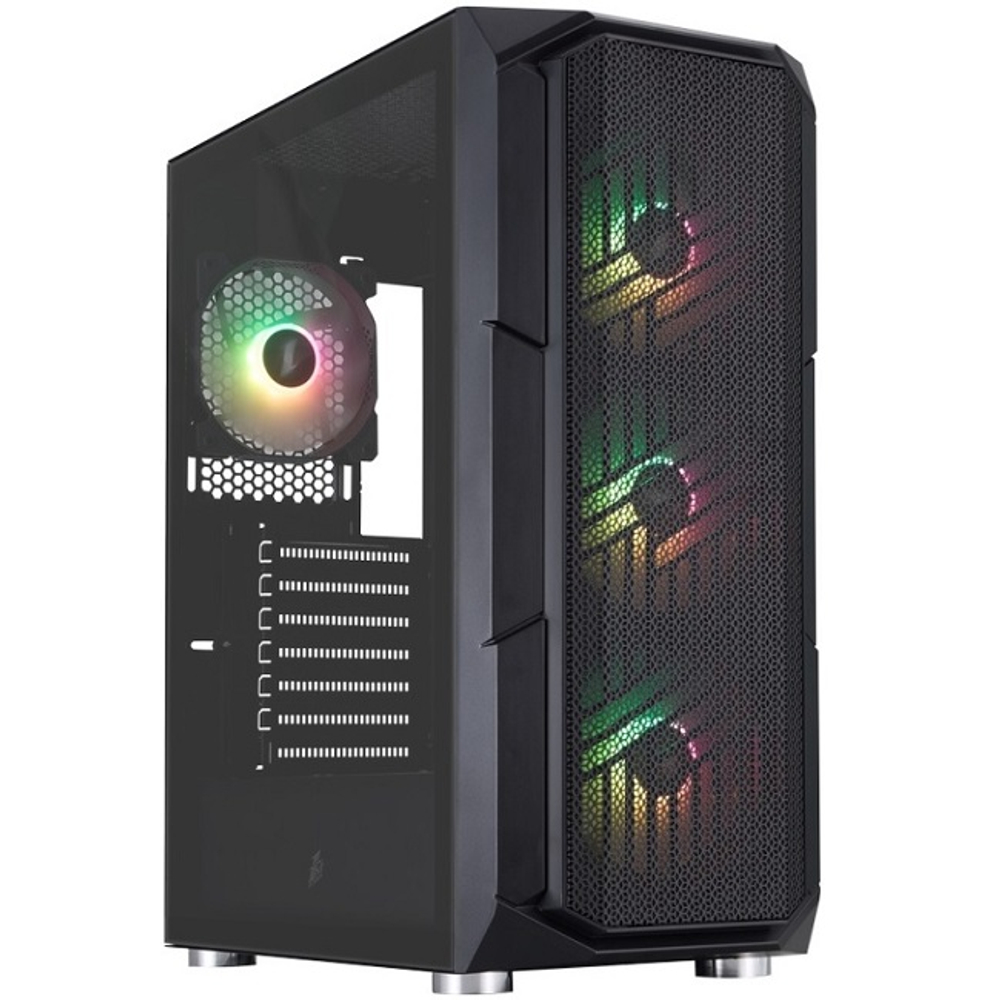 Корпус Midi-Tower 1STPLAYER FIREBASE XF ARGB, черный (XF-BK-4F7)