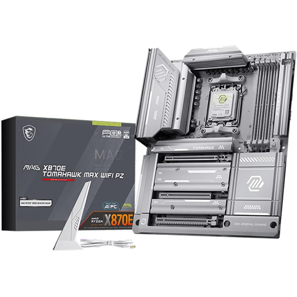 Материнская плата MSI MAG X870E TOMAHAWK MAX WIFI PZ (rev 1.1) (AM5/AMD X870E/4xDDR5/3xPCI-Ex16/4xM.2/Wi-Fi/BT/HDMI/ATX)