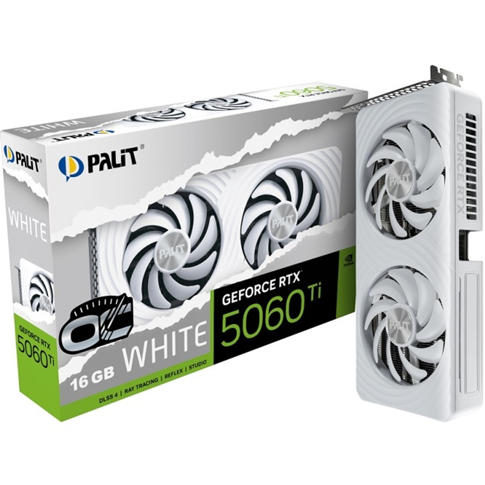Видеокарта Palit GeForce RTX 5060 Ti WHITE OC 16GB (NE7506TU19T1-GB2061M)