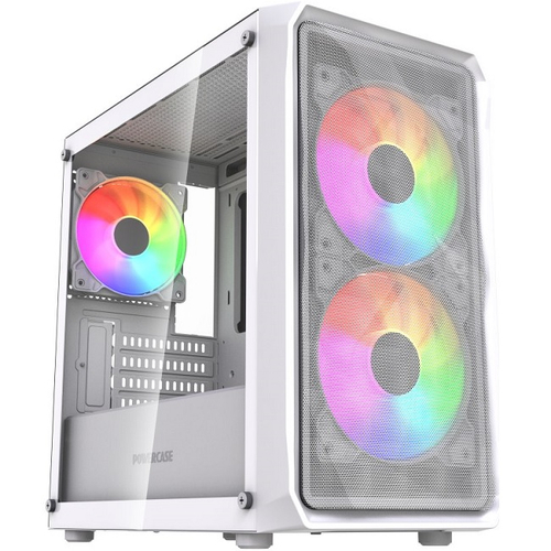 Корпус Midi-Tower PowerCase Mistral AY3W ARGB TG, белый (CMAYW-A3)