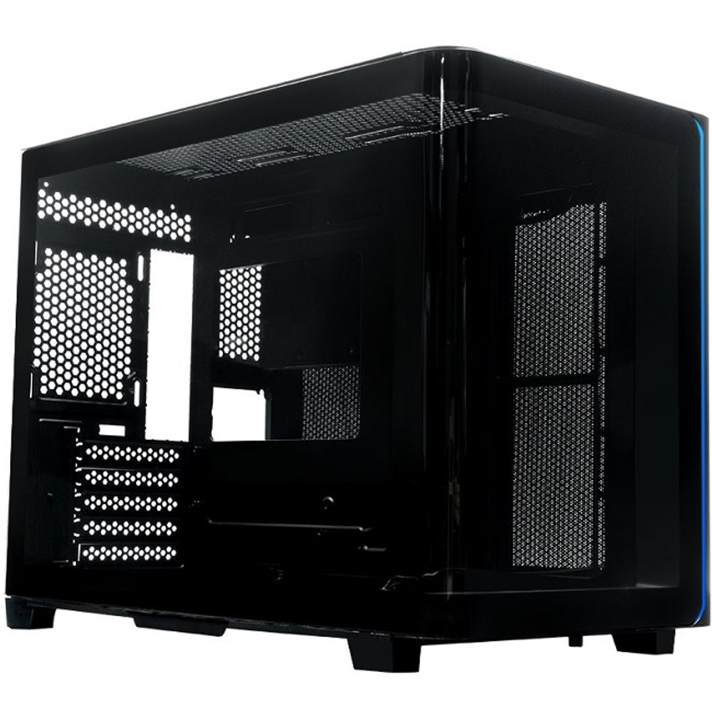 Корпус Mini-Tower XASTRA QR600M 0F-UC-L LED Strip, Micro-ATX, Black (QR600M-0F-UC-L)