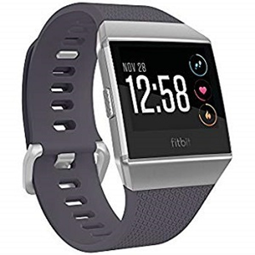 Умные часы Fitbit Ionic, с пульсометром, водонепроницаемые, Blue Gray/Silver Gray